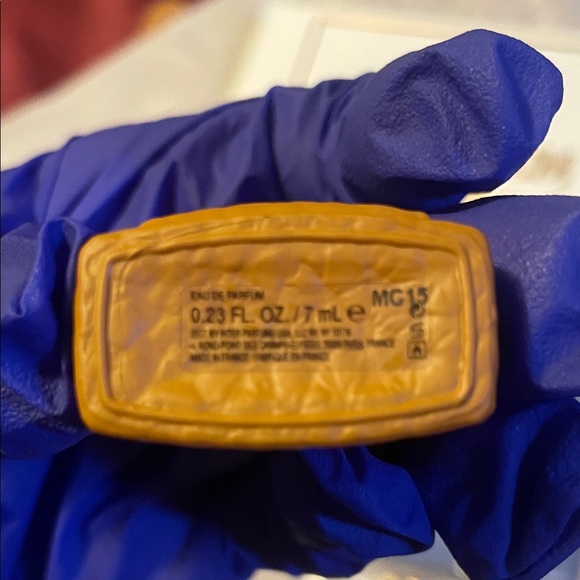 MCM Blue Clutch with Gold Chain/perfume mini - Picture 6 of 17